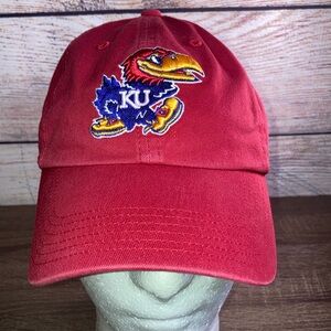EUC Kansas University Youth Small Fitted Red Jayhawks Hat